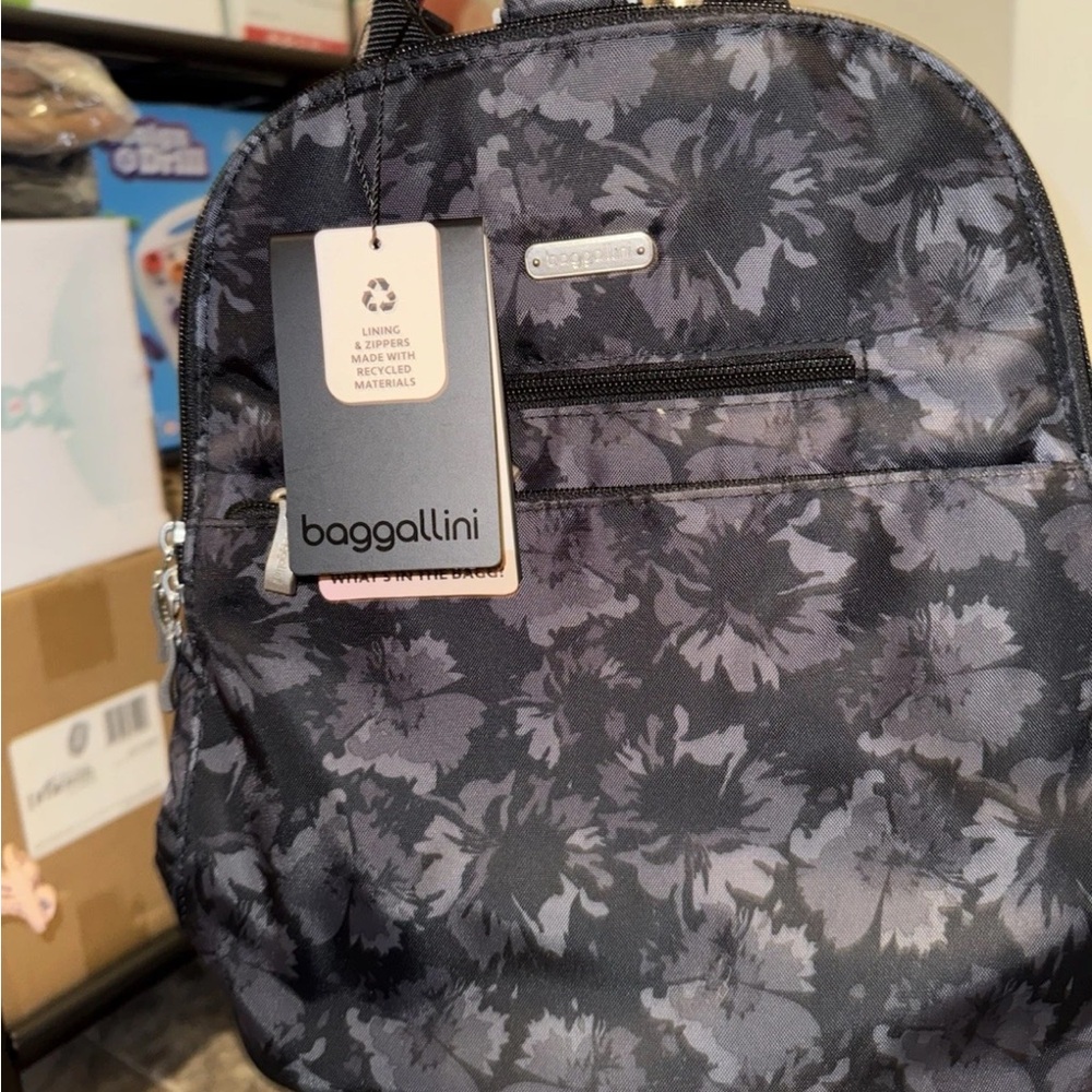 Baggallini Black Floral Women’s Backpack